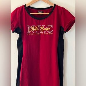 FUBU | Vintage Y2K Red and Black Streetwear Mini Dress - Size Large